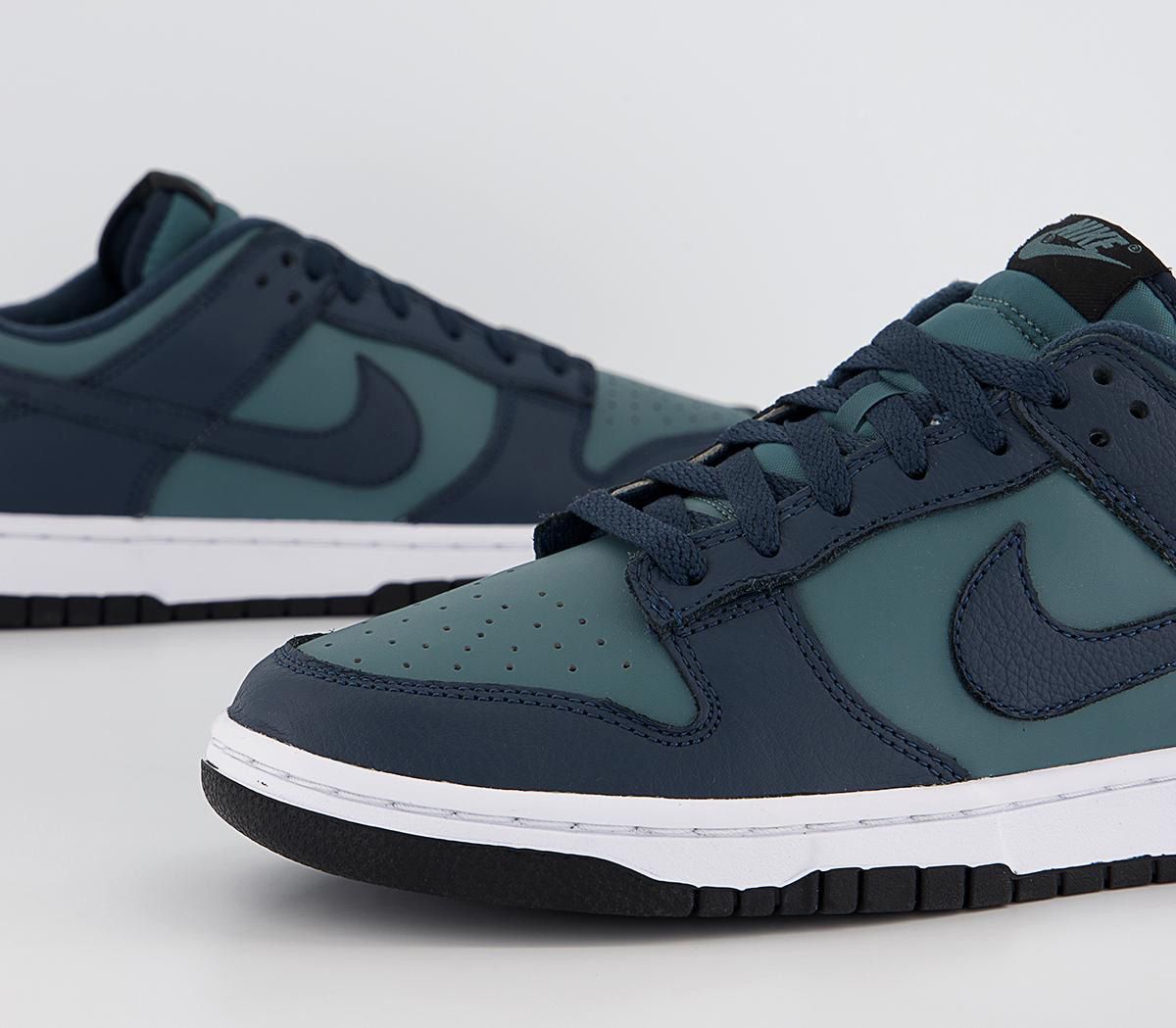 NIKE DUNK LOW IN DARK TEAL AND NAVY