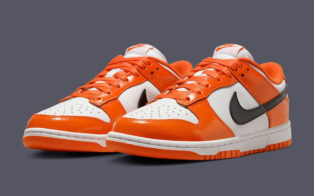 Nike Presents the Dunk Low in White, Orange and Black Patent 