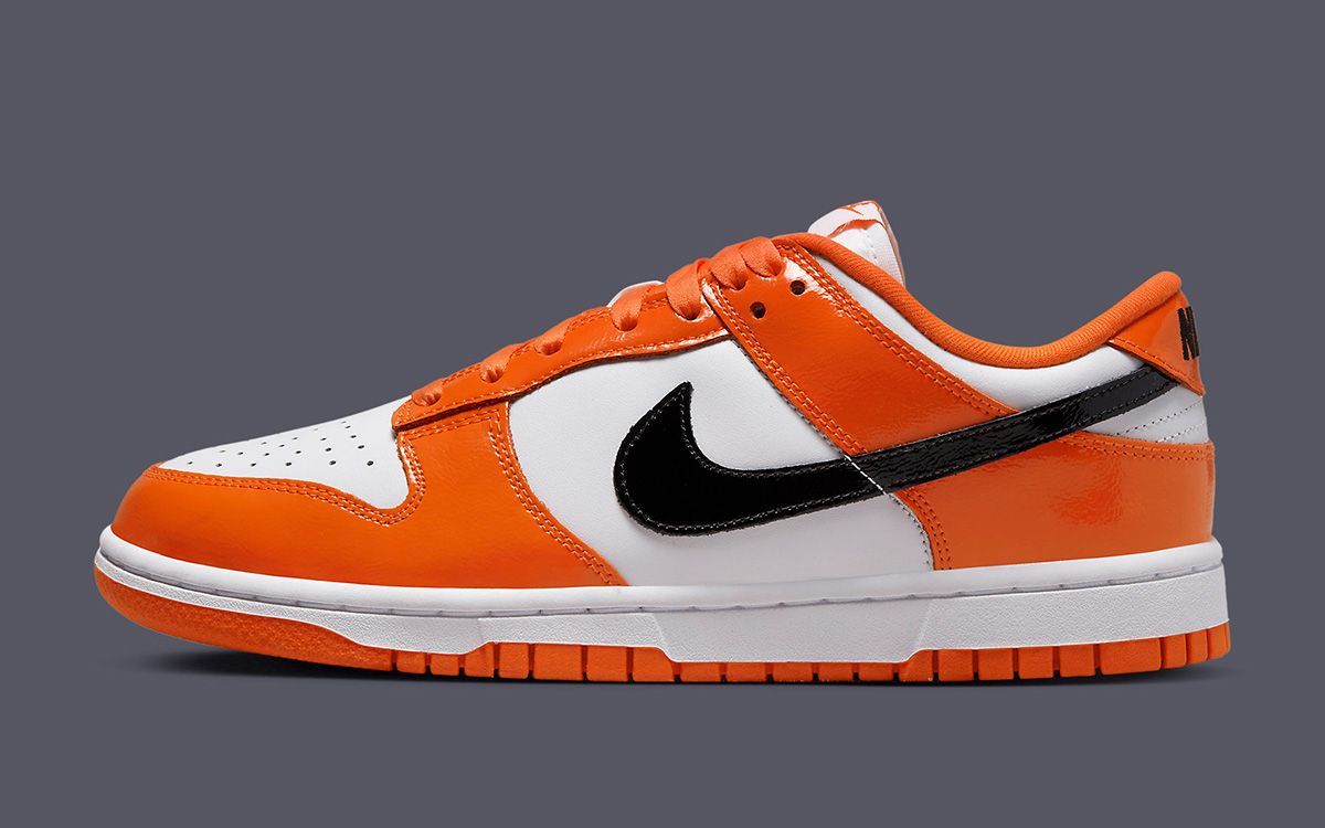 Nike Presents the Dunk Low in White, Orange and Black Patent 