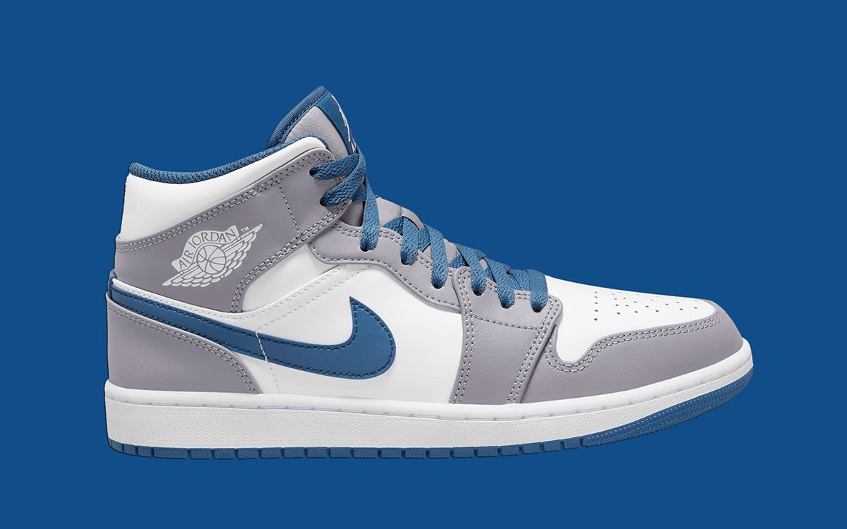 The Air Jordan 1 Mid Gears Up in White, Grey and Blue | HOUSE OF HEAT