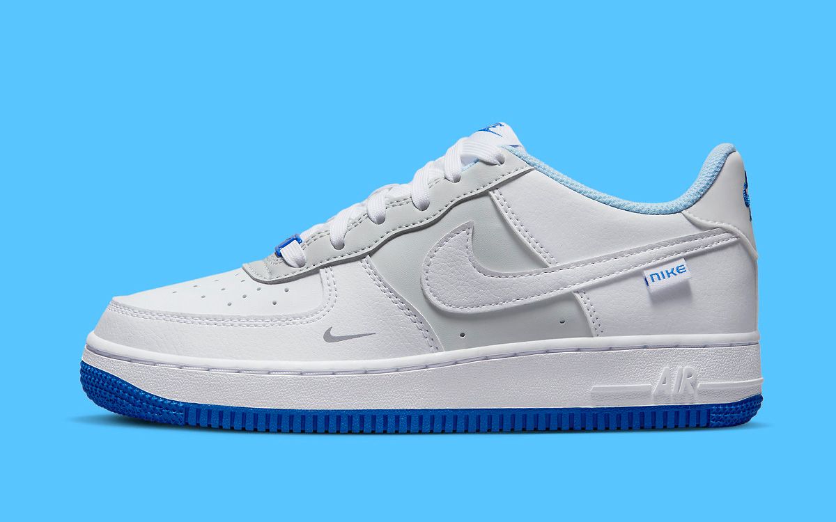 This light blue air force ones New Nike Air Force 1 Boasts a White, Bone and Blue Build