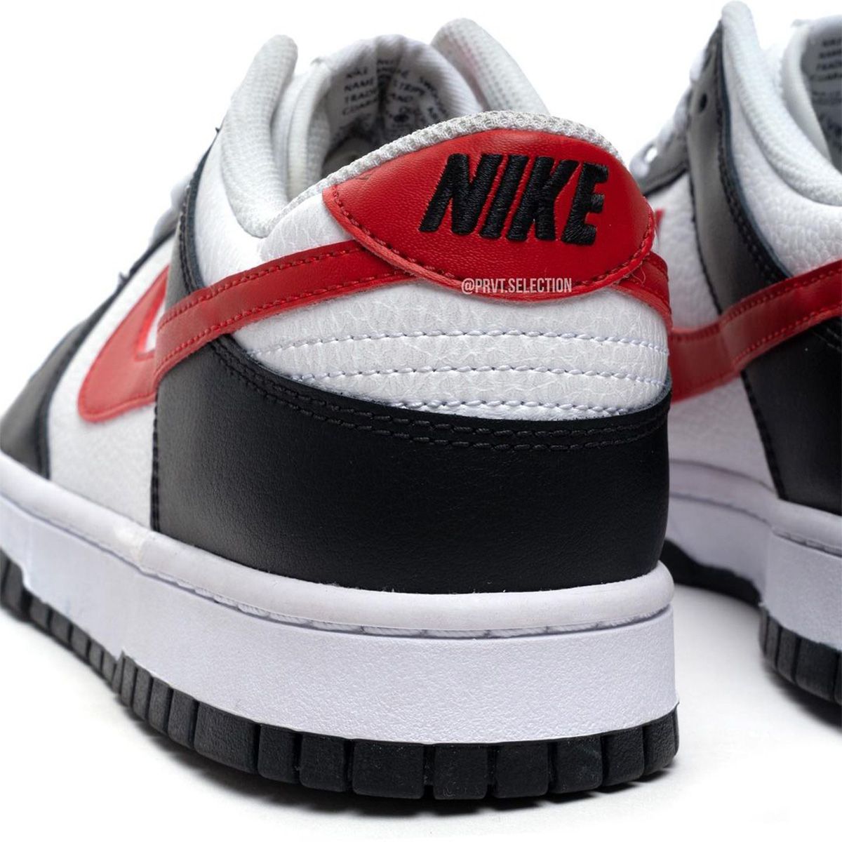 Nike nike sb red black Add Red Swooshes to the "Panda" Dunk Low | HOUSE OF HEAT